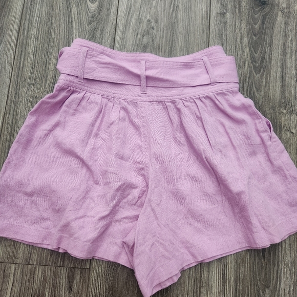 BP Nordstrom Lilac Linen Blend Shorts Tie Waist XS - Picture 8 of 9